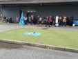 Presidio davanti al punto vendita Decathlon di Grugliasco