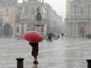 pioggia in piazza San Carlo