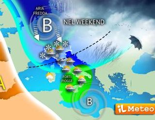 Freddo, pioggia, vento e neve a bassa quota sull'Italia: le previsioni meteo