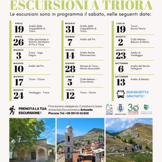 Da sabato 19 aprile nuovo calendario di escursioni guidate gratuite a cura del Parco delle Alpi Liguri
