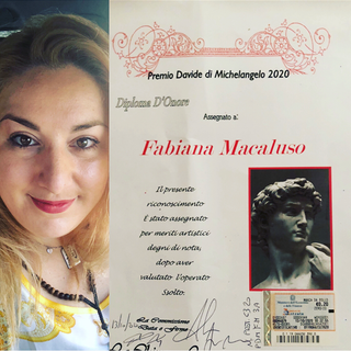 Macaluso Fabiana artista internazionale riceve il Premio “DAVIDE DI MICHELANGELO 2020”