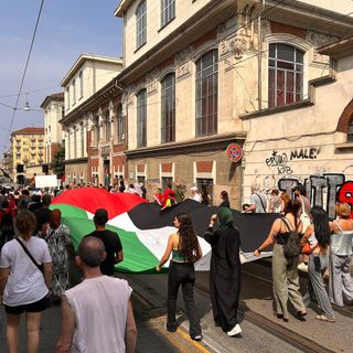 Immagine di una manifestazione pro Gaza