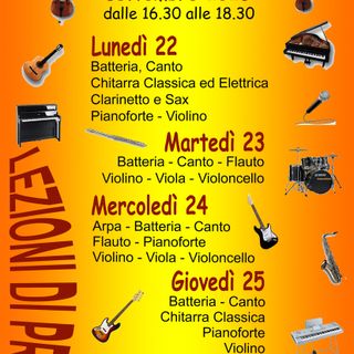 La locandina con i vari appuntamenti