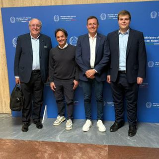 I vertici di Zetronic: da sinistra, Carlo Fulchir, Massimiliano Piani, Stefano Fulchir e Federico Fulchir