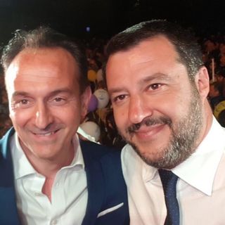 Il presidente Alberto Cirio con Matteo Salvini
