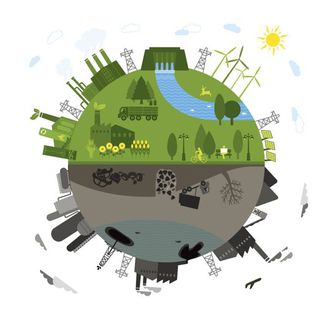 Schemino che rappresenta l'economia circolare