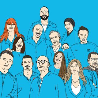 Immagine con profili di persone disegnati come fumetti