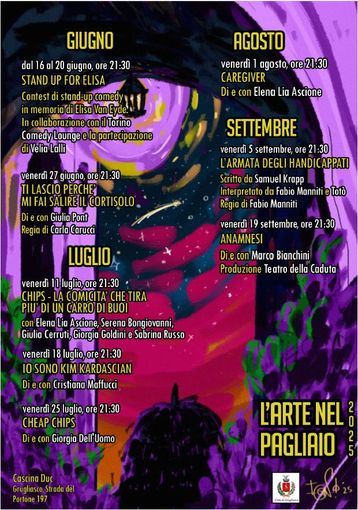 La locandina dei prossimi eventi a Cascina Duc