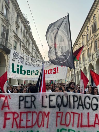 Una manifestazione a favore della Freedom Flotilla