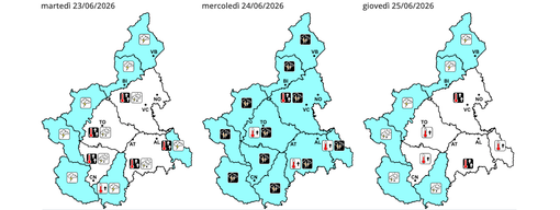 Allerta gialla sul Piemonte: domani previsti temporali anche di forte intensità