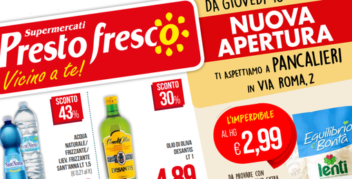 Giovedì 18 giugno Prestofresco inaugura a Pancalieri: il nuovo supermercato di prossimità nel cuore del paese Giovedì 18 giugno Prestofresco inaugura a Pancalieri: il nuovo supermercato di prossimità nel cuore del paese