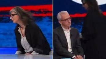 Giubilei: "Io d'accordo con Segre". Albanese lascia In Onda: "Devo andare"