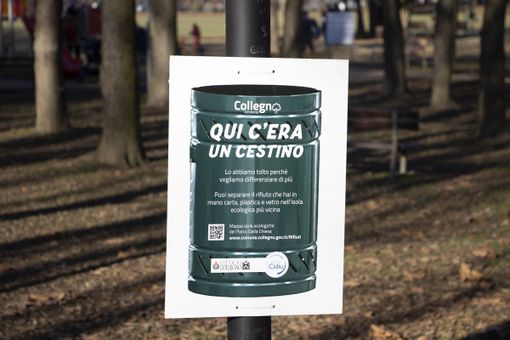 Collegno toglie i cestini e aumenta la differenziata al parco Dalla Chiesa