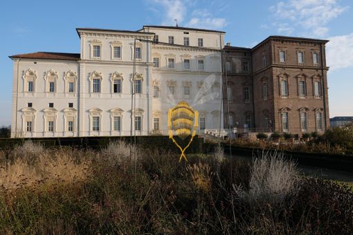 Una Libellula e un'Ape Regina di Hilario Hisola fluttuano nei giardini della Reggia di Venaria Reale