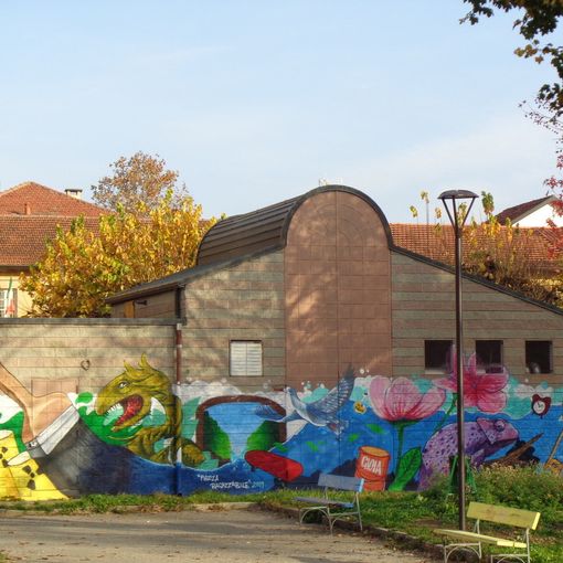 Grugliasco, installati i nuovi lampioni a led al parco Champagnat