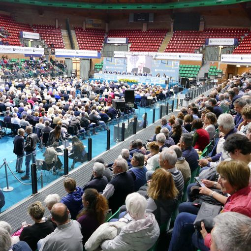 L'assemblea dei soci al Palazzetto dello Sport di Cuneo