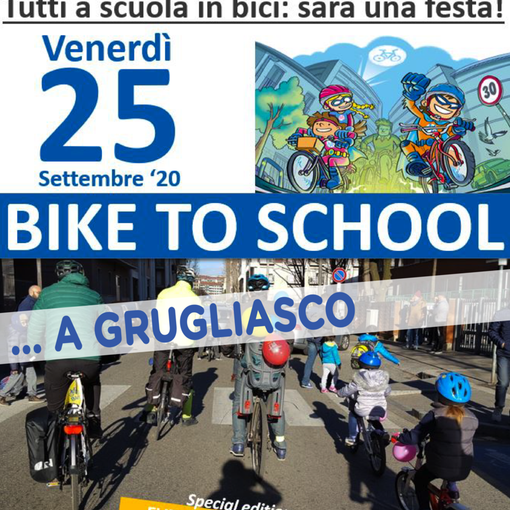 Grugliasco, venerdì 25 si va tutti a scuola a colpi di pedale