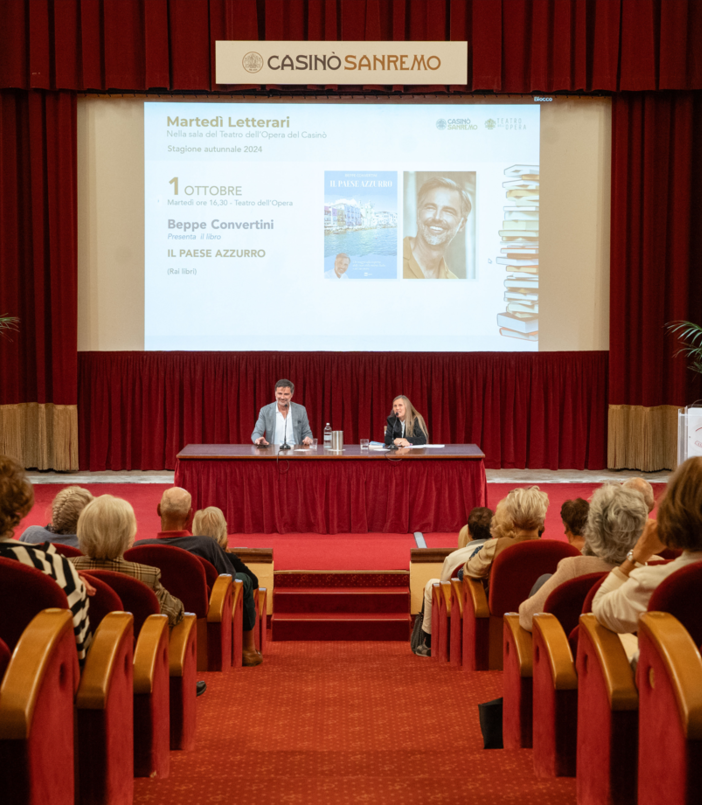Grande successo per Beppe Convertini ai Martedì Letterari del Casinò di Sanremo