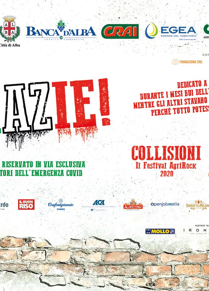 Al via il festival “GRAZIE” di Collisioni