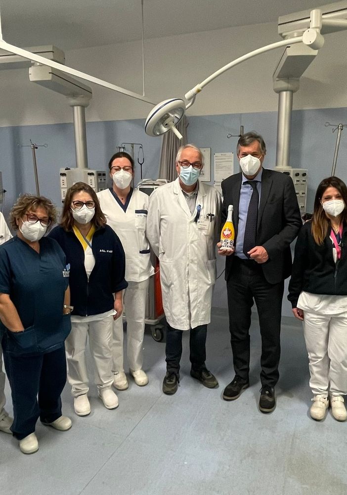 Icardi con gli operatori sanitari