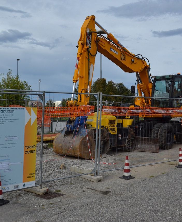 Il cantiere in corso Torino