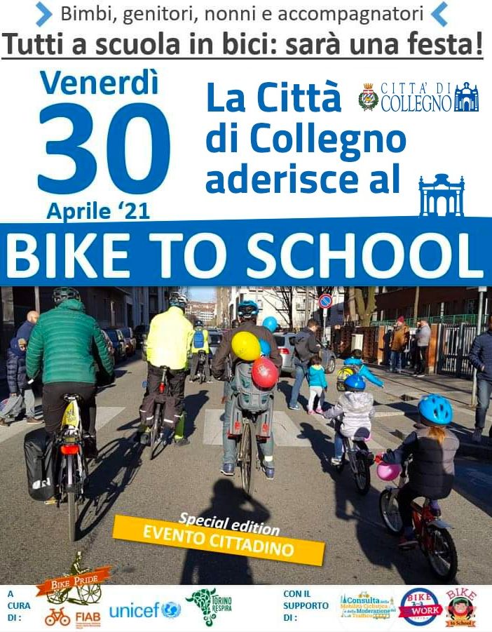 Verrà lanciato il crowdfunding per il bicibus di Collegno e Grugliasco