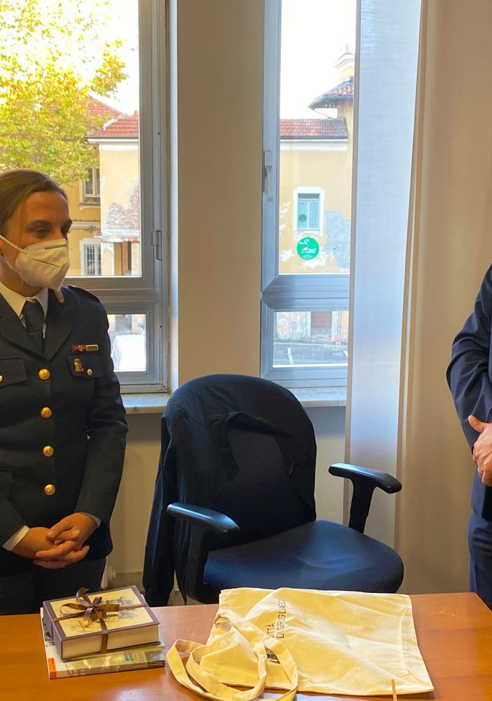 Grugliasco, il nuovo commissario capo della polizia di Rivoli Castaldo incontra il sindaco Montà e la sua giunta