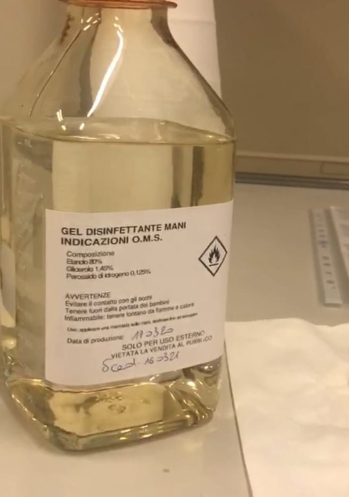 Coronavirus, Arpa Piemonte produce 8 tonnellate di gel igienizzante per forze dell'ordine e personale sanitario