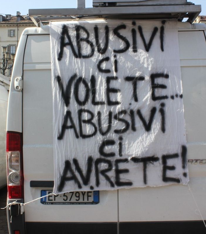 La protesta degli ambulanti