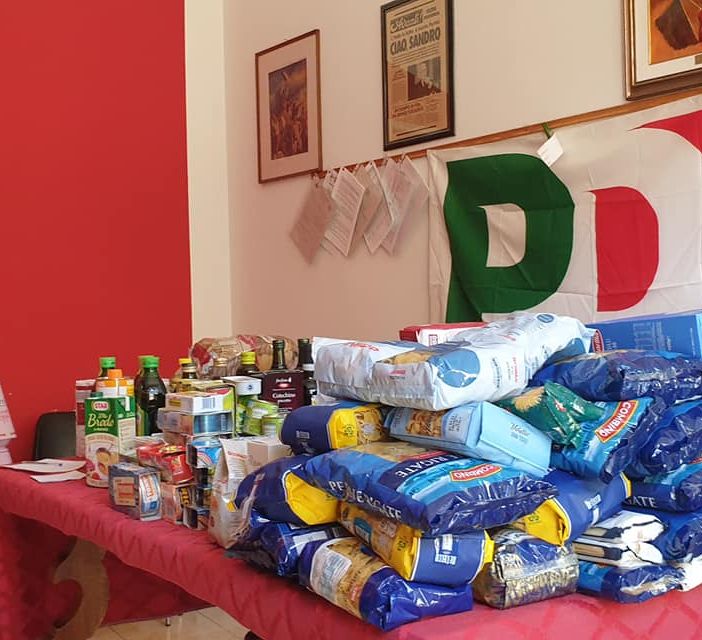 raccolta di beni di prima necessità