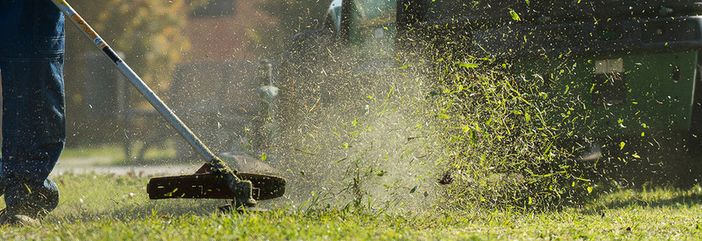 Taglia erba in azione