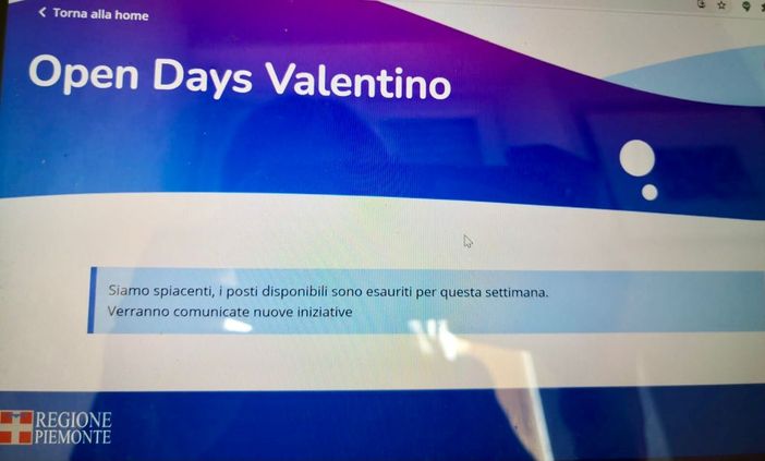 schermo Il Piemonte ti vaccina schermo Il Piemonte ti vaccina