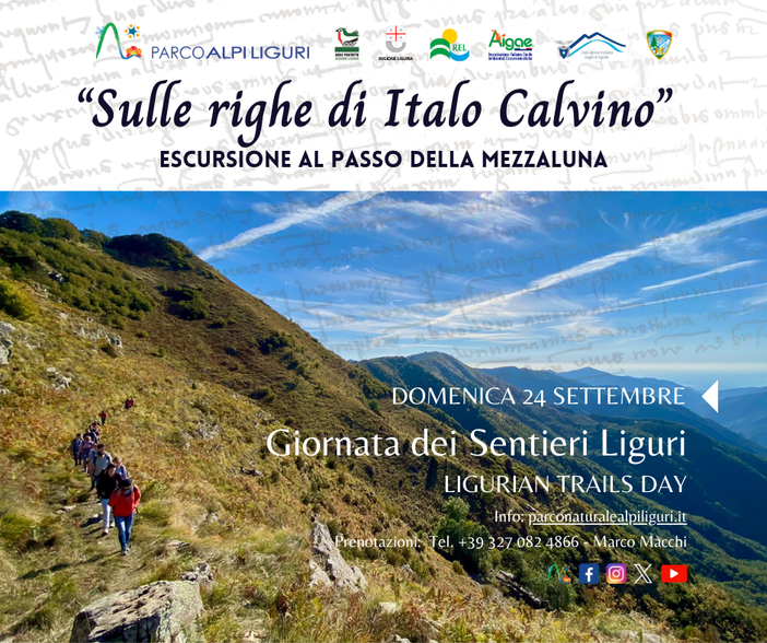 Sulle righe di Italo Calvino nel Parco delle Alpi Liguri Sulle righe di Italo Calvino nel Parco delle Alpi Liguri