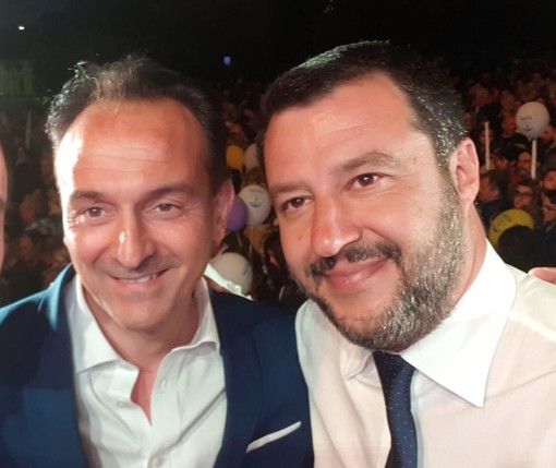 Il presidente Alberto Cirio con Matteo Salvini