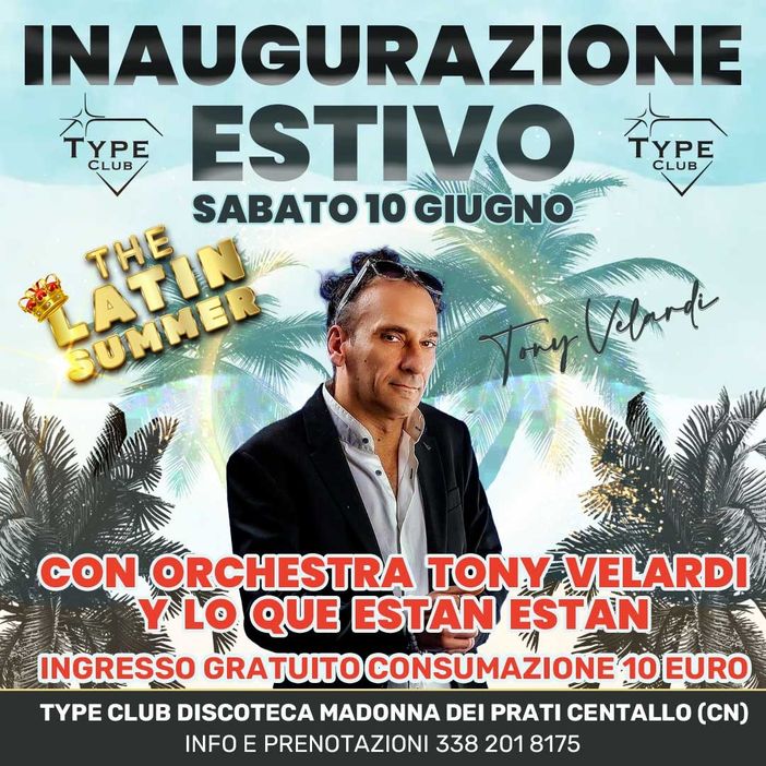 Inaugurazione estiva! A Cuneo il concerto live di Tony Velardi Inaugurazione estiva! A Cuneo il concerto live di Tony Velardi