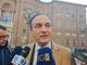 Alberto Cirio intervistato in piazza Carignano