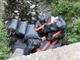 Nel corso d'acqua di corso King aveva abbandonato rifiuti e macerie edili, oltre a plastiche e cavi elettrici