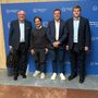 I vertici di Zetronic: da sinistra, Carlo Fulchir, Massimiliano Piani, Stefano Fulchir e Federico Fulchir