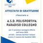 La Polisportiva Paradiso Collegno premiata per l'impegno a favore dei bambini malati di cancro La Polisportiva Paradiso Collegno premiata per l'impegno a favore dei bambini malati di cancro