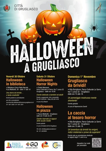 Halloween a Grugliasco, tanti gli eventi per grandi e piccini