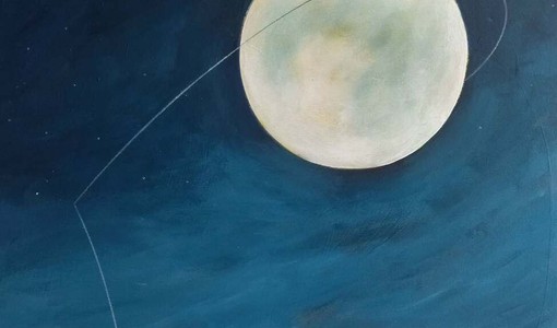 La Luna del Cervo vista dal pittore braidese Franco Gotta