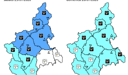 Temporali in arrivo sul Piemonte