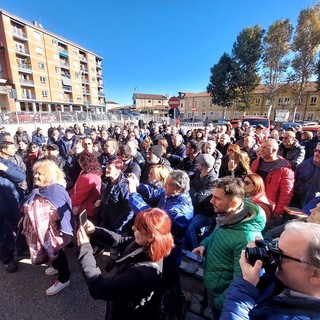 Una delle proteste dei lavoratori durante la vertenza Lear