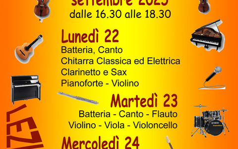 La locandina con i vari appuntamenti