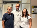 Il professor Renato Romagnoli e i genitori del ragazzo Il professor Renato Romagnoli e i genitori del ragazzo