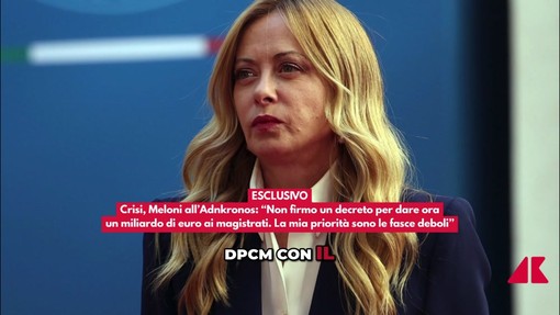 Meloni: "Non firmo Dpcm con aumento degli stipendi ai magistrati" Meloni: "Non firmo Dpcm con aumento degli stipendi ai magistrati"