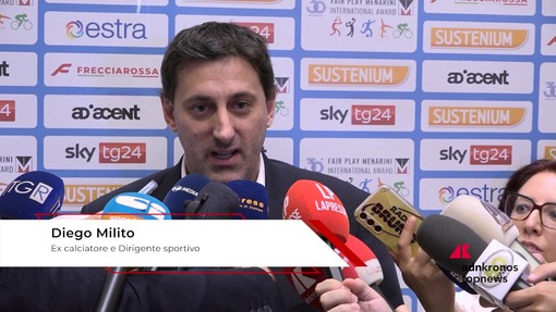 Fair Play Menarini, Milito: "Trasmettere valori cosa più importante per uno sportivo"