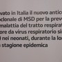 Farmaci: Rsv, Aifa approva anticorpo monoclonale che protegge dal virus respiratorio sinciziale