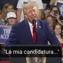 Trump e lo scherzo al comizio: "Annuncio la mia candidatura..."
