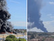 Mantova, incendio in stabilimento chimico: colonna di fumo visibile a distanza Mantova, incendio in stabilimento chimico: colonna di fumo visibile a distanza